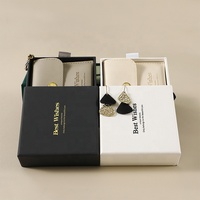 Cajas de Joyería de Papel de Lujo con Logotipo Personalizado, Cajas de Regalo Rígidas Beige para Joyas