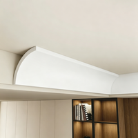Moulures en plâtre GRG personnalisées, décoratives, courbées, minimalistes, pour coins intérieurs et extérieurs, sans plafond suspendu requis