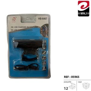 USB Charging Bicycle Lamp HB 6467 Front And Rear Light With Cable For Cycling - Product Image 2