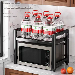 Estante de almacenamiento <span class=keywords><strong>para</strong></span> horno <span class=keywords><strong>microondas</strong></span> de cocina moderna de Metal no plegable, olla <span class=keywords><strong>arrocera</strong></span> eléctrica multifuncional, vajilla de almacenamiento <span class=keywords><strong>para</strong></span> el hogar - Product Image 3