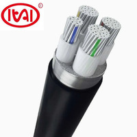 Cable de Alimentación de Aluminio Trenzado con Aislamiento XLPE de Alta Calidad de 0.6/1KV, Blindado en Acero, YJLV22, 4 Núcleos, Cable Subterráneo Industrial