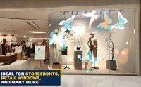 Film LED transparent holographique flexible pour vitrines de magasins de détail