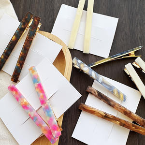 Einfache Flache Französische Haarspange Acetat-Haarklammern Damen-Haaraccessoires Clips für Frauen - Product Image 6