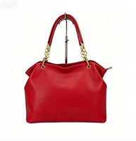 Sac fourre-tout hobo en cuir véritable pour femme avec chaîne, sac à bandoulière de haute qualité, vente en gros, tendance bureau, designer OEM ODM