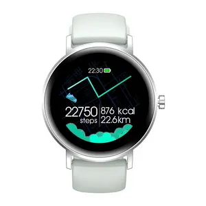 Reloj inteligente Unisex, pulsera de mano de oro rosa con banda, rastreador de Fitness, compatible con Android Side, salud, esfera redonda