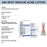 Lotion sèche à l'acide salicylique 24H 15ml Emballage neutre sans marque Émulsion réparatrice des imperfections cutanées
