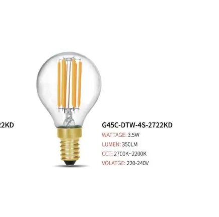 LED Filament Bulb 2w G45 Led Lights Daylight Edison Light Bulb dimmable