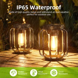 Lampes solaires <span class=keywords><strong>de</strong></span> camping en plein air pour l'extérieur Lanterne <span class=keywords><strong>solaire</strong></span> décorative Lampes suspendues d'extérieur Lanternes solaires étanches Décor <span class=keywords><strong>de</strong></span> <span class=keywords><strong>jardin</strong></span> - Product Image 4