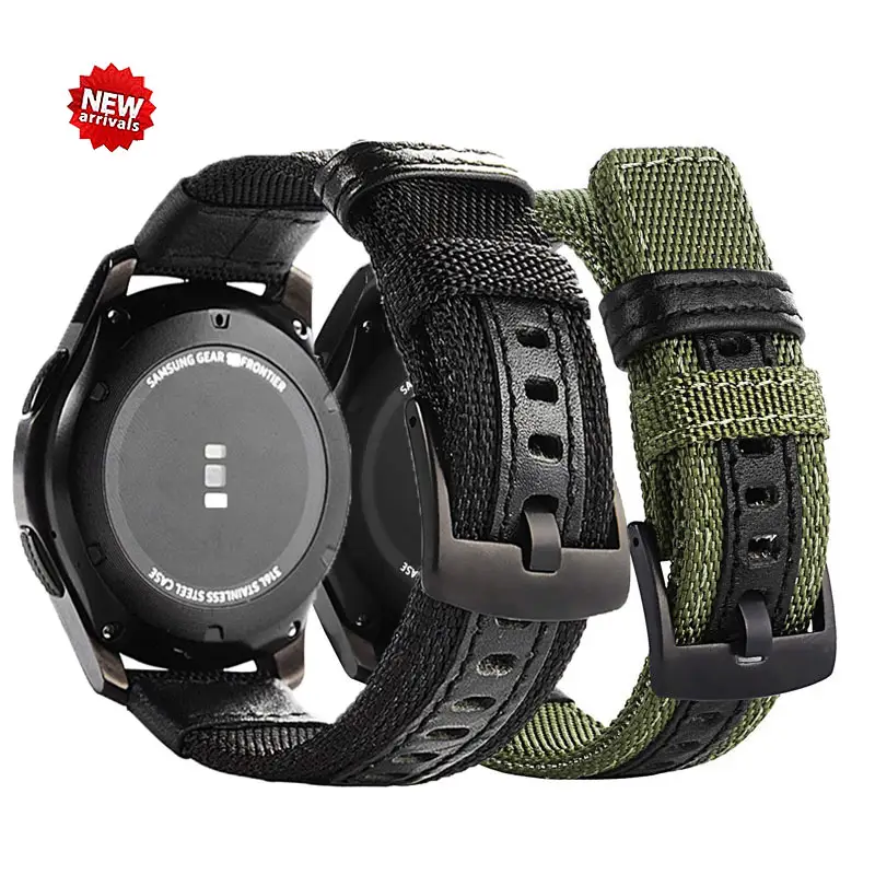 Watch Woven Nylon Band for Amazfit Band 22mm 20mm Watch Strap Nylon Strap For Samsung Galaxy watch 3 4 5 pro 46mm