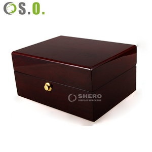 Boîte à montres en bois de qualité supérieure, logo personnalisé, rouge foncé, organisateur de collection unique, rangement en métal et cuir, boîte à montres en bois pour homme - Product Image 2
