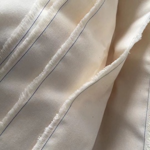 Tela de algodón 100% orgánico natural, color blanco, alta calidad - Product Image 3