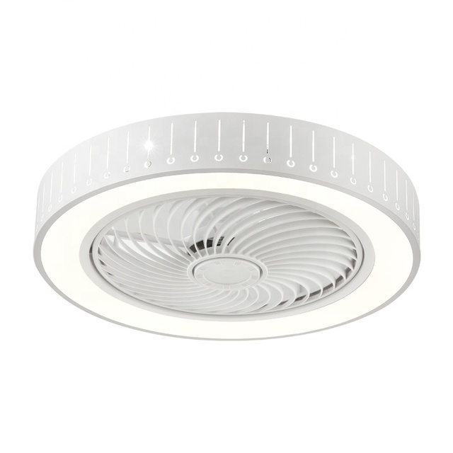 732E Smart Modern Ceiling Fan with LED Light 50cm 60cm Remote & App (Tuya Alexa Google) Control for Bedroom 220v DC Motor