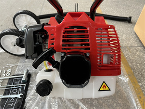 Mini Tiller <b>Cultivator</b> 52cc 2 Stroke Gas Powered Adjustable Forward Rotating Tines Garden Lawn Digging - Product Image 3