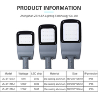 Lámpara de Calle de Aluminio Fundido de Primera Calidad para Exteriores, IP66 Impermeable, 70w 125w 175w, Luz LED para Jardín y Patio