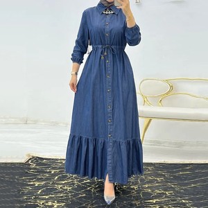 <span class=keywords><strong>Vestido</strong></span> tipo cárdigan largo informal para mujer, antiestático, de color sólido, suéter de <span class=keywords><strong>lana</strong></span>, moderno y elegante, estilo denim - Product Image 6