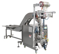 Half-Automatische Ketting Emmer Vullen Afdichting Verpakkingsmachine Voor Korrelnoten Snack Chips Bruine Suiker Rijst Papieren Zakken Voedsel