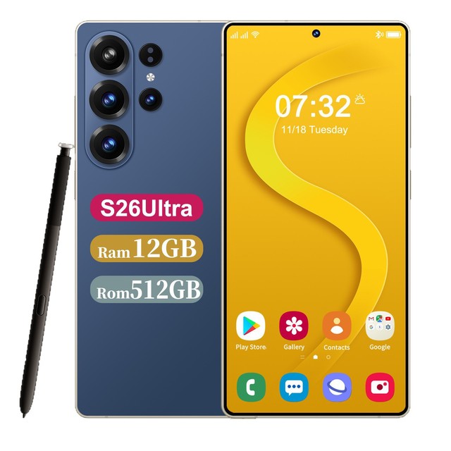 Factory Better Quality S26 Ultra 4G 5G Smartphone 6.9 Inch HD Screen 8- Core Processor 16GB+1TB Android Phone Dual Sim Cellphone