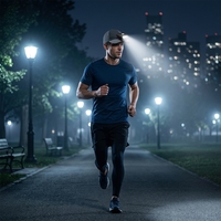 Lampu Klip LED Mini Ultra Terang untuk Topi, Dapat Diisi Ulang via USB, Lampu Visor Tahan Air, Senter, Lampu Kepala, untuk Helm