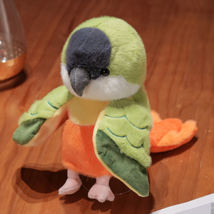 Jouets en peluche en gros, nouveaux jouets en peluche mignons de dessin animé, oiseau <span class=keywords><strong>perroquet</strong></span>, marionnette à main, poupée en peluche, rembourrage en coton PP, cadeau d'anniversaire interactif joyeux - Product Image 6