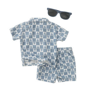 Loose Fit Baby Boy T-Shirt Design Soft Custom Child Print Prendas de algodón orgánico para bebés Venta al por mayor Conjuntos de ropa para bebés durante <span class=keywords><strong>9</strong></span> <span class=keywords><strong>meses</strong></span> - Product Image 2