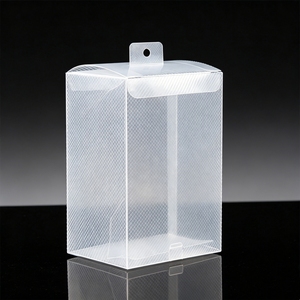 Eco-Friendly Recycled PP PVC PET Folding <b>Box</b>, Frosted Crossgrain PP Transparent Square Cube <b>Plastic</b> Packaging For Shoes - Product Image 6