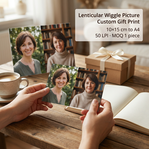 Hecho en Alemania, Impresión Lenticular Personalizada Duradera Lentiprint, Impresión Bajo Demanda A6 60X60cm 50/40 LPI Sin Marco, Regalos, Envíos - Product Image 1