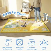 Tapis de jeu moderne en flanelle épaisse de 1,5 pouce, rembourré, antidérapant, pour bébé, tapis d'éveil pour tout-petit, pour salon, parc de jeu