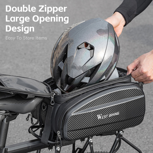 WEST BIKING Sac de Coffre de <span class=keywords><strong>Vélo</strong></span> Grande Capacité Étanche Sacoche de <span class=keywords><strong>Porte</strong></span>-Bagages Arrière de <span class=keywords><strong>Vélo</strong></span> pour Bicyclette - Product Image 2