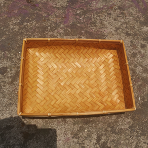 Nuove idee di prodotto 2022 cibo Snack scatole regalo cesto di bambù con coperchio tessuto cestini Desktop - Product Image 2