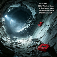 Capteur d'inclinaison pour surveillance des tremblements de terre en grotte 001 Deg IP66, fixation magnétique, alarme sonore et lumineuse, détection continue de gaz en grotte 360°
