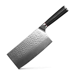 Çin et balta G10 bıçak mutfak şef çekiç şam çelik bıçaklar