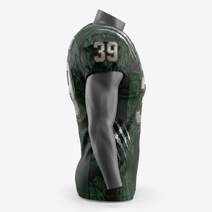 Camisetas de Fútbol Americano Ajustadas con Cuello en V, Acolchadas, de Poliéster Absorbente, con Estampado de Llamas, Personalizadas con Impresión Digital, Unisex, de Malla Transpirable - Product Image 2