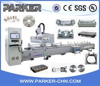 Centro de Mecanizado Automático de Perfiles de Aluminio PARKER de 4 Ejes para Acero Inoxidable, PVC/UPVC con Motor para Ventanas