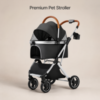 Poussette pour animaux de compagnie en aluminium détachable, tissu Oxford imperméable, 4 roues tout-terrain, pliage à une main, transporteur pour chiens et chats