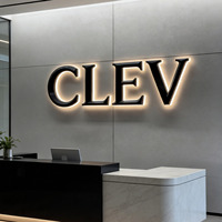 Lettres lumineuses 3D personnalisées, enseigne rétroéclairée en métal, enseigne lumineuse LED, enseigne d'entreprise intérieure et extérieure