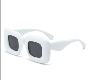 Gafas de Sol Cuadradas Divertidas y Lindas para Mujer, Estilo Moderno, Personalizadas, Inflables, con Protección UV400, para Fotos Urbanas - Product Image 2