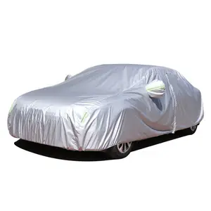6 Layers All Weather Protection Waterproof /Windproof/Resistant Car Cover, Universal Outdoor Full Car Cover with Zipper Door