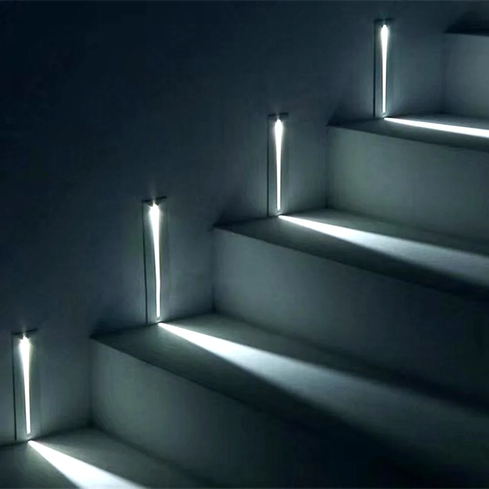 3W ángulo estrecho empotrada Luz de escalera de Led interior IP20 de pared de esquina de luz de paso escalera pasillo escalera lámpara