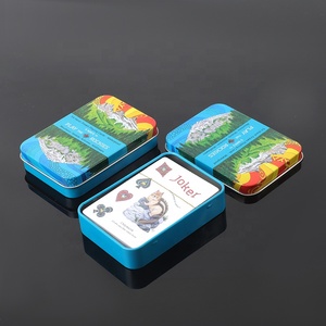 Harga Murah kustom cetak 280 Gsm biru inti kertas kartu Poker Promosi 4 warna bermain kartu Set dengan Logo - Product Image 3