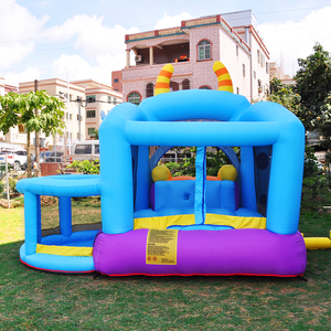Château gonflable d'<span class=keywords><strong>extérieur</strong></span> pour enfants, petit monstre, avec lit de saut, toboggan et matelas gonflable de protection, pour divertissement - Product Image 4