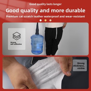 Patch de réparation auto-adhésif imperméable <span class=keywords><strong>en</strong></span> PVC motif litchi pour <span class=keywords><strong>canapé</strong></span> remis à neuf, résistant aux griffures de chat - Product Image 2