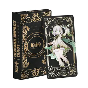 56 pz/borsa 14x7cm Genshin impatto tarocchi carta HD stampa arcani minori gioco di personaggi Anime Cosplay collezione Lomo Card