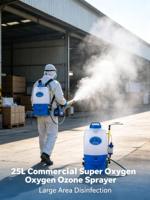Pulvérisateur d'ozone super oxygéné commercial 25L, batterie lithium 20Ah, brumisateur électrique pour la désinfection et la stérilisation de grandes surfaces