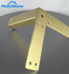 Pieds <span class=keywords><strong>de</strong></span> meubles modernes en métal doré, base triangulaire pour canapé, armoire, table <span class=keywords><strong>de</strong></span> chevet, commode, quincaillerie - Product Image 2