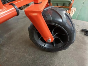 Chariot utilitaire pliable d'extérieur avec porte arrière ouverte et plateau surdimensionné, facile à manœuvrer, fabriqué en usine - Product Image 2