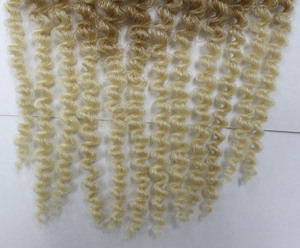 Nouveautés en gros : Extensions de cheveux synthétiques bouclés pour tresses, style Cuban Mambo Twist, pour déesses blondes, à micro-boucles, pour crochet, effet faux riz - Product Image 6