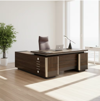 Chicheng CL-1016 #   Table de conférence/salle à manger haut de gamme écologique avec panneau en placage, bordure en PVC, grain de tissu gris fer, style contemporain