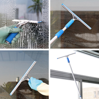 Essuie-glace professionnel lame en caoutchouc poignée télescopique connectable longue vitre nettoyage silicone douche essuie-glace