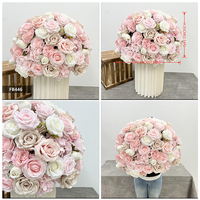 Boule de fleurs artificielles en soie faite à la main personnalisée pour la rentrée scolaire, les mariages et les fêtes, 55 cm, rouge et bleu/couleurs personnalisables, longue