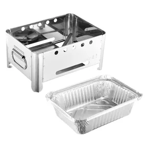 Rack de arame para buffet descartável, rack de fondue com isolamento para aquecimento de alimentos, acessórios para churrasco, rack para fondue